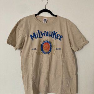 Milwaukee A Fine City with Beer t shirt